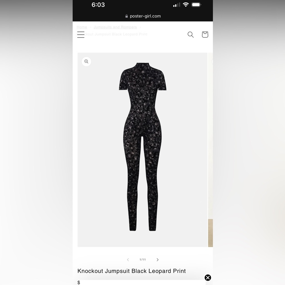 Poster Girl Official Jumpsuit in black